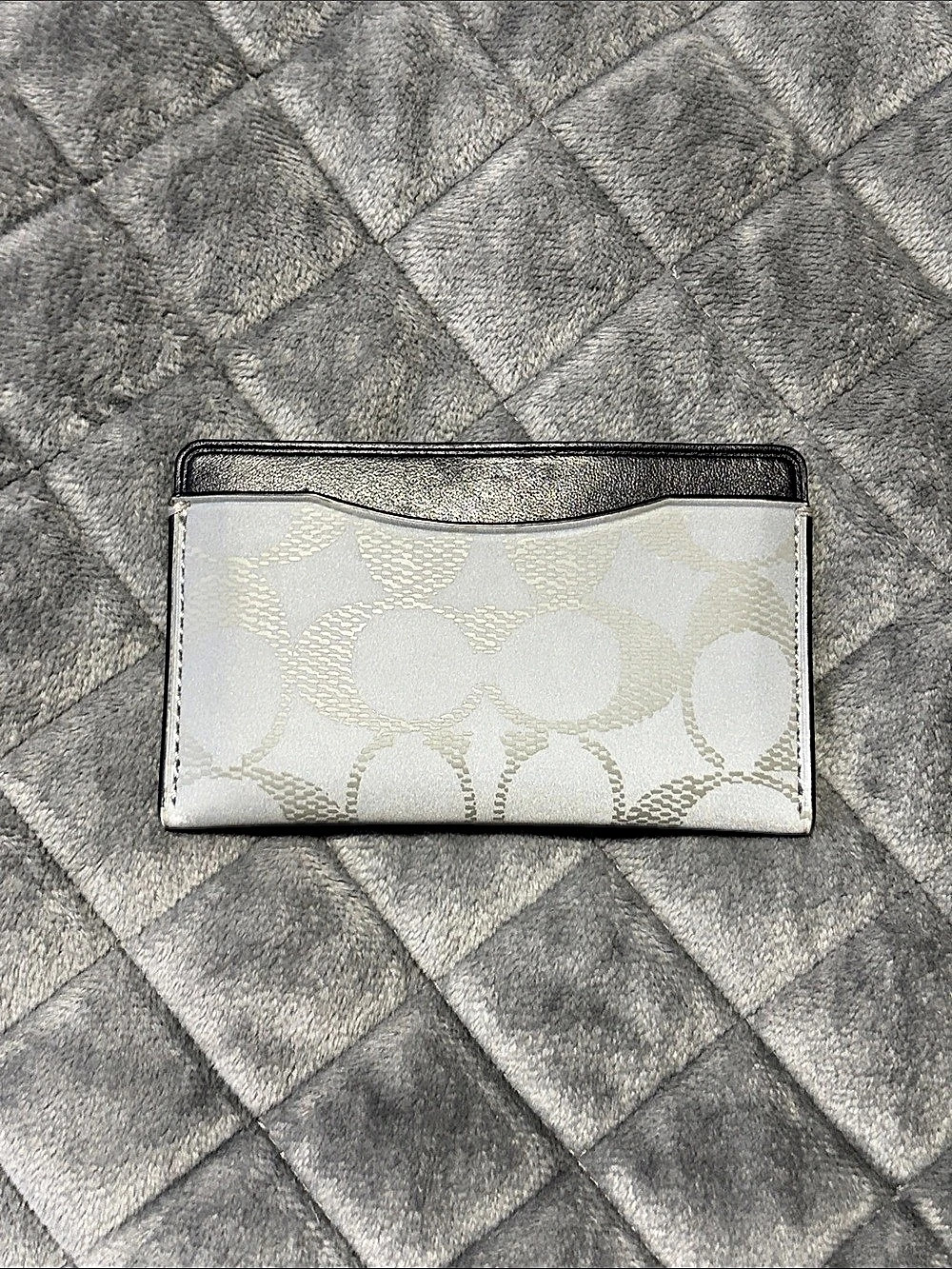 Coach Essential Slim Card Case In Signature Canvas Reflective - Picture 3 of 4